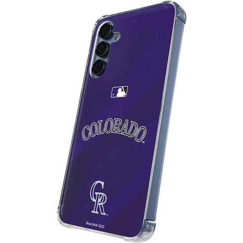 MLB Colorado Rockies Alternate/Away Jersey Galaxy A55 5G Clear Case