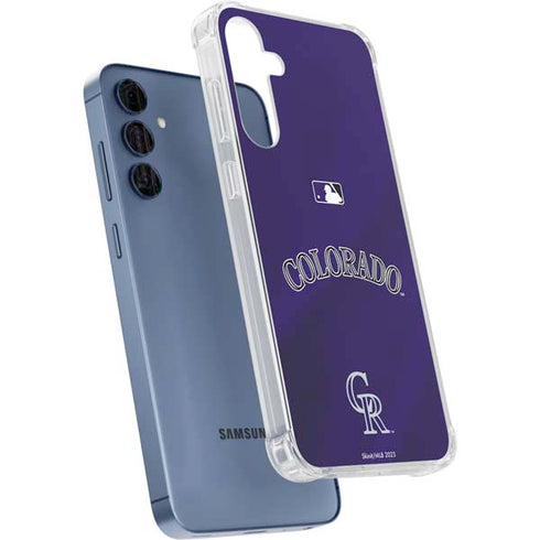 MLB Colorado Rockies Alternate/Away Jersey Galaxy A55 5G Clear Case