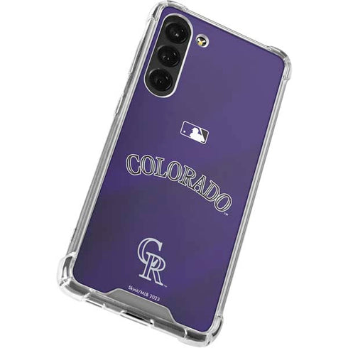 MLB Colorado Rockies Alternate/Away Jersey Galaxy S24 FE Clear Case