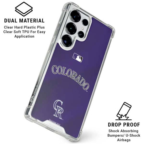 MLB Colorado Rockies Alternate/Away Jersey Galaxy S25 Ultra Clear Case
