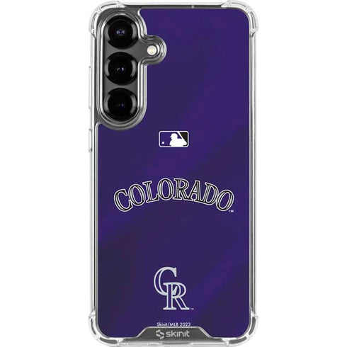 MLB Colorado Rockies Alternate/Away Jersey Galaxy S26 Clear Case