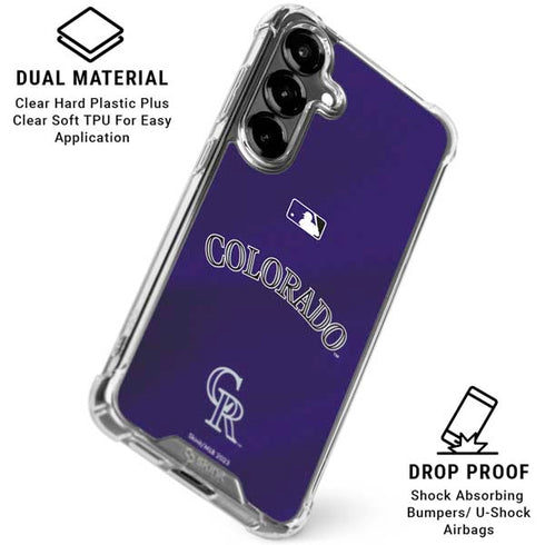 MLB Colorado Rockies Alternate/Away Jersey Galaxy S26 Clear Case