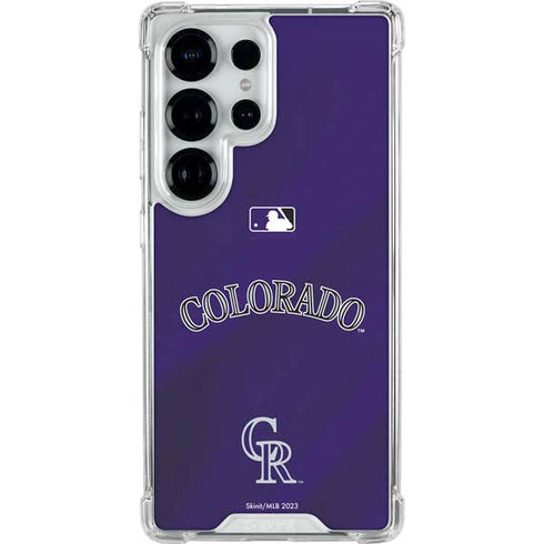MLB Colorado Rockies Alternate/Away Jersey Galaxy S26 Ultra Clear Case