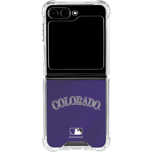 MLB Colorado Rockies Alternate/Away Jersey Galaxy Z Flip6 Clear Case