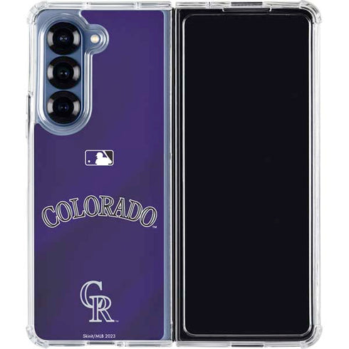MLB Colorado Rockies Alternate/Away Jersey Galaxy Z Fold7 Clear Case