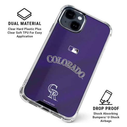 MLB Colorado Rockies Alternate/Away Jersey iPhone 15 Clear Case
