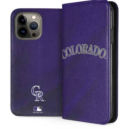 MLB Colorado Rockies Alternate/Away Jersey iPhone 15 Pro Max Folio Case