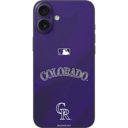 MLB Colorado Rockies Alternate/Away Jersey iPhone 16 Plus Skin