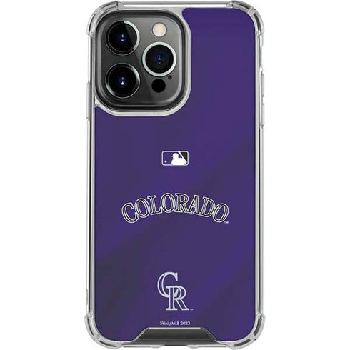 MLB Colorado Rockies Alternate/Away Jersey iPhone 16 Pro Clear Case