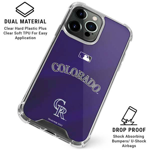 MLB Colorado Rockies Alternate/Away Jersey iPhone 16 Pro Max Clear Case
