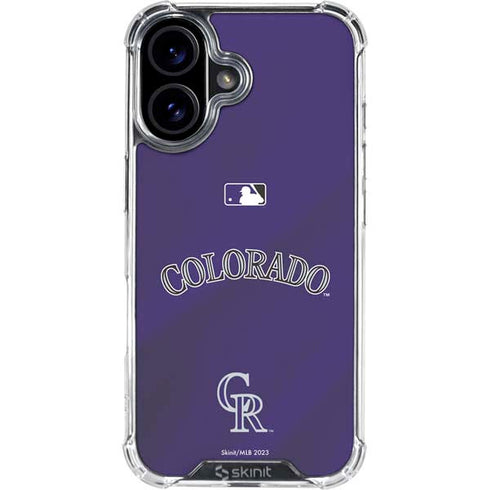 MLB Colorado Rockies Alternate/Away Jersey iPhone 17 Clear Case
