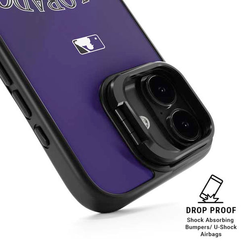 MLB Colorado Rockies Alternate/Away Jersey iPhone 17 Kickstand Case