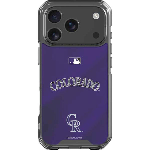MLB Colorado Rockies Alternate/Away Jersey iPhone 17 Pro Clear Case