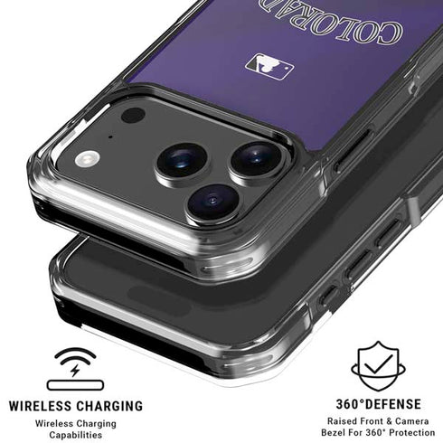 MLB Colorado Rockies Alternate/Away Jersey iPhone 17 Pro Clear Case