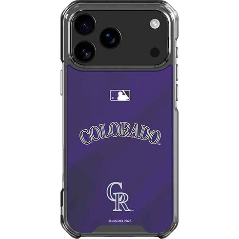 MLB Colorado Rockies Alternate/Away Jersey iPhone 17 Pro Max Clear Case