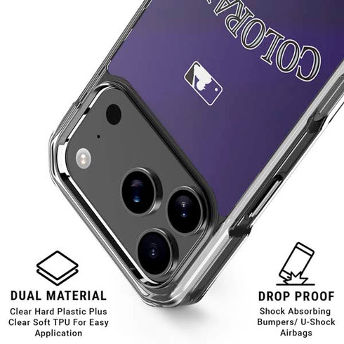 MLB Colorado Rockies Alternate/Away Jersey iPhone 17 Pro Max Clear Case