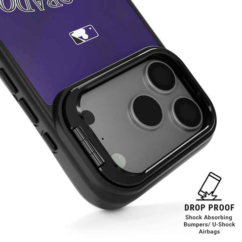 MLB Colorado Rockies Alternate/Away Jersey iPhone 17 Pro Max Kickstand Case