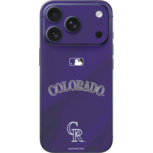 MLB Colorado Rockies Alternate/Away Jersey iPhone 17 Pro Skin