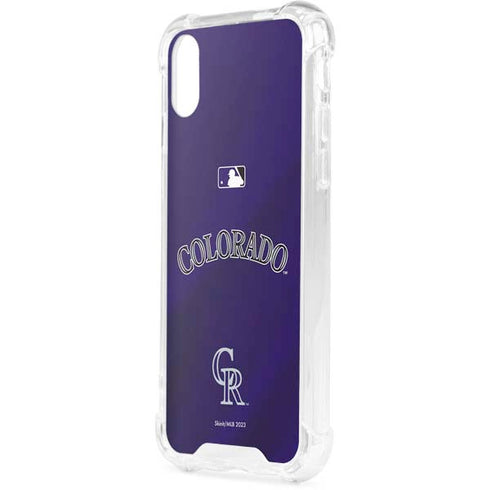 MLB Colorado Rockies Alternate/Away Jersey iPhone XS Clear Case