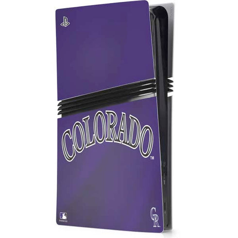 MLB Colorado Rockies Alternate/Away Jersey PS5 Pro Console Skin