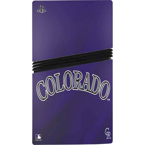MLB Colorado Rockies Alternate/Away Jersey PS5 Pro Console Skin