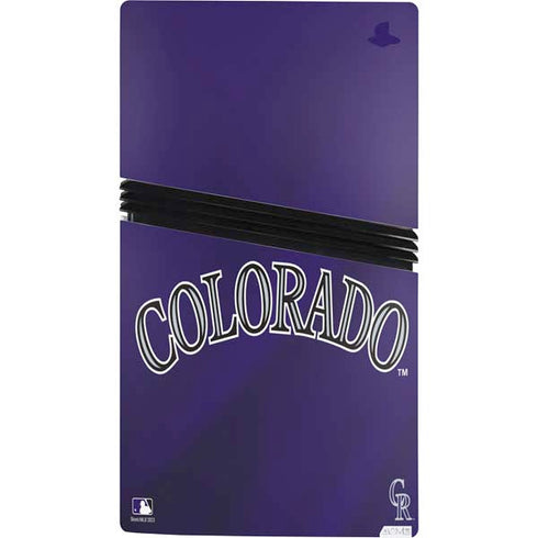 MLB Colorado Rockies Alternate/Away Jersey PS5 Pro Console Skin