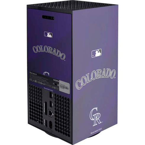 MLB Colorado Rockies Alternate/Away Jersey XBox Series X Digital Edition Console Skin
