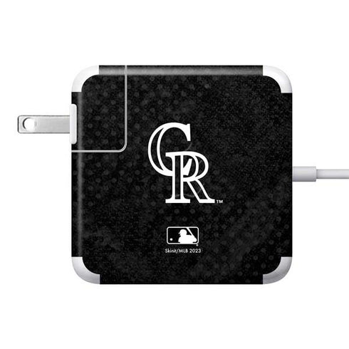 MLB Colorado Rockies Dark Wash 85W Power Adapter (15 and 17 inch MacBook Pro Charger) Skin