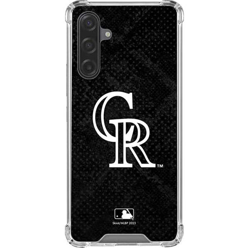 MLB Colorado Rockies Dark Wash Galaxy A17 Clear Case