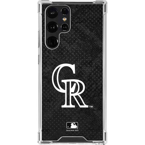 MLB Colorado Rockies Dark Wash Galaxy S23 Ultra Clear Case