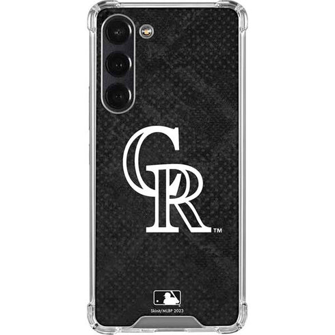 MLB Colorado Rockies Dark Wash Galaxy S24 FE Clear Case