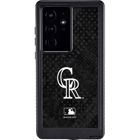 MLB Colorado Rockies Dark Wash Galaxy S24 Ultra Waterproof Case