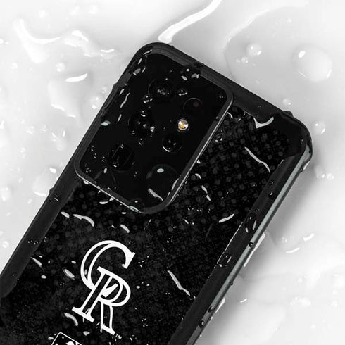 MLB Colorado Rockies Dark Wash Galaxy S24 Ultra Waterproof Case