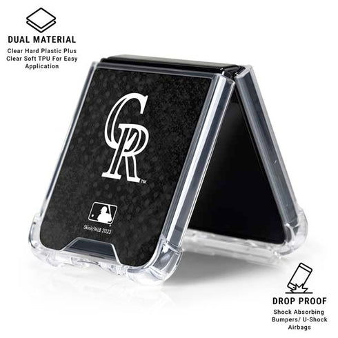 MLB Colorado Rockies Dark Wash Galaxy Z Flip6 Clear Case