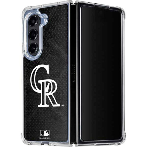 MLB Colorado Rockies Dark Wash Galaxy Z Fold5 5G Clear Case