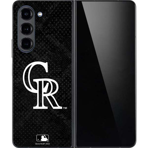 MLB Colorado Rockies Dark Wash Galaxy Z Fold5 5G Skin