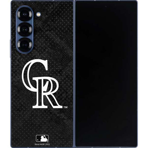 MLB Colorado Rockies Dark Wash Galaxy Z Fold6 Skin