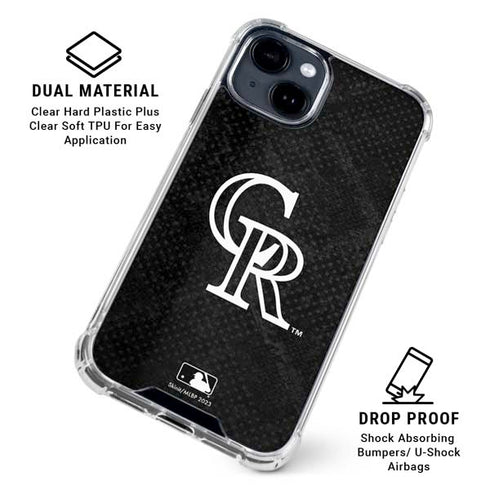 MLB Colorado Rockies Dark Wash iPhone 15 Clear Case