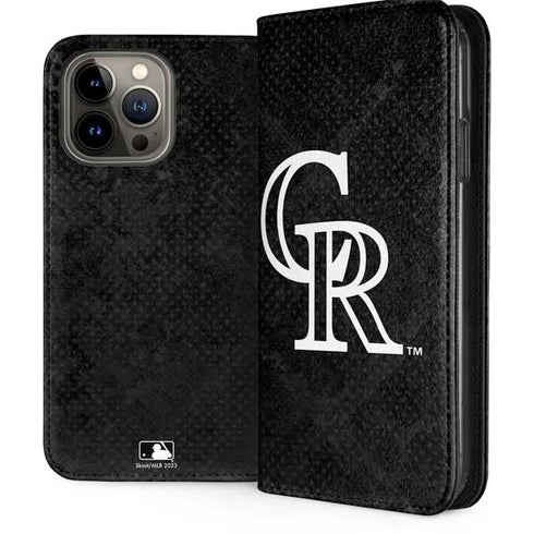 MLB Colorado Rockies Dark Wash iPhone 15 Pro Max Folio Case