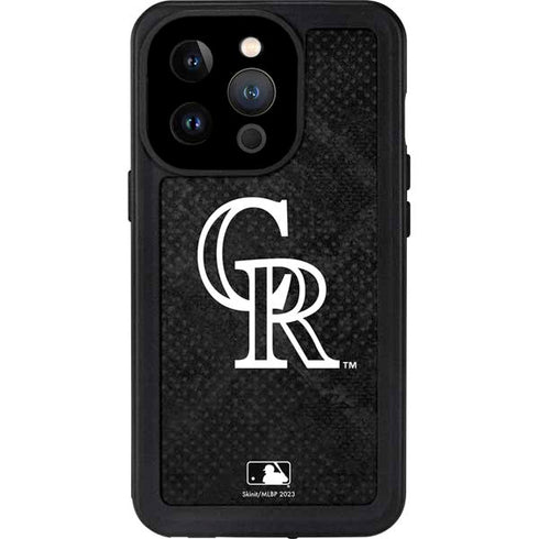 MLB Colorado Rockies Dark Wash iPhone 15 Pro Waterproof Case