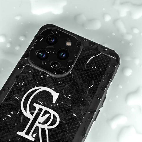 MLB Colorado Rockies Dark Wash iPhone 15 Pro Waterproof Case