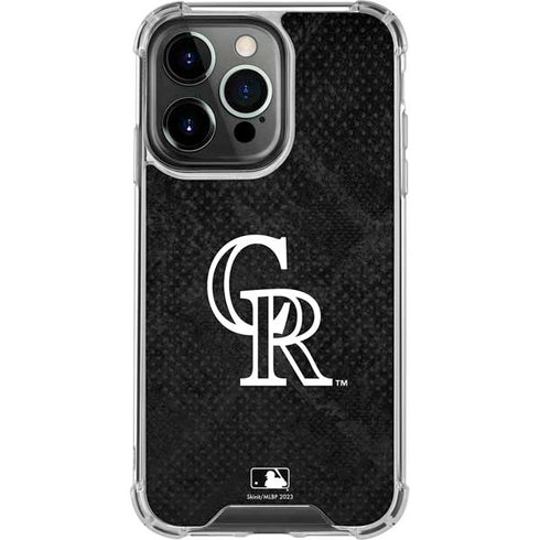 MLB Colorado Rockies Dark Wash iPhone 16 Pro Clear Case