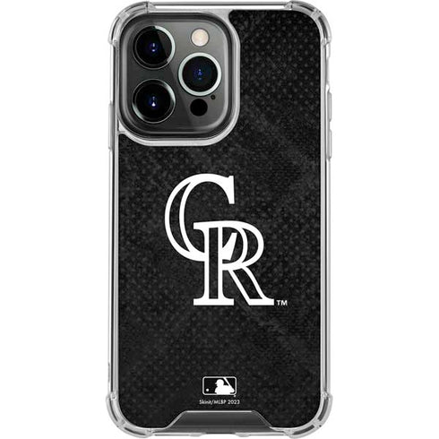 MLB Colorado Rockies Dark Wash iPhone 16 Pro Max Clear Case