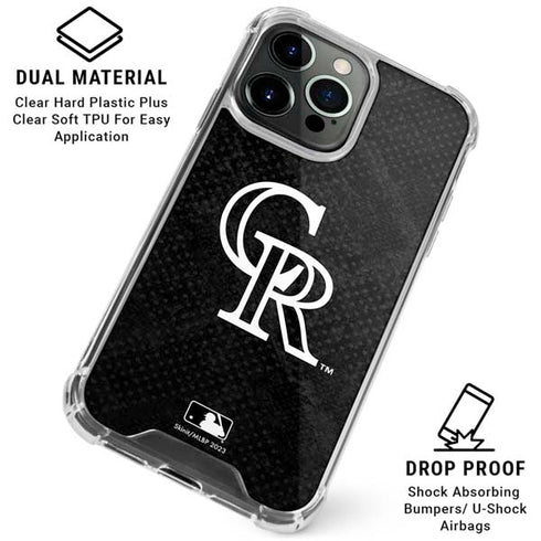 MLB Colorado Rockies Dark Wash iPhone 16 Pro Max Clear Case