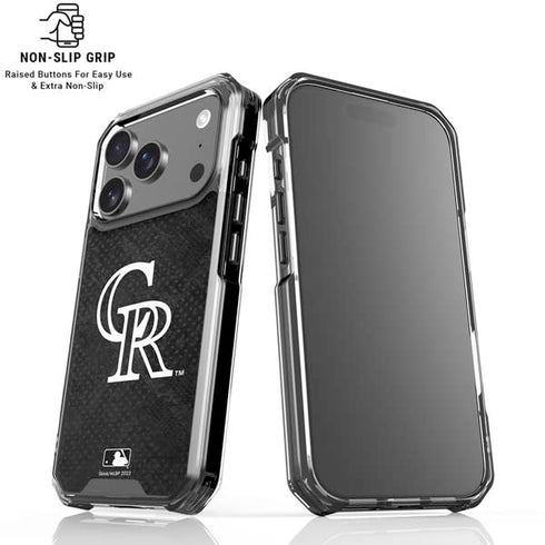 MLB Colorado Rockies Dark Wash iPhone 18 Pro Clear Case
