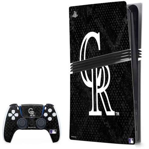 MLB Colorado Rockies Dark Wash PS5 Pro Bundle Skin