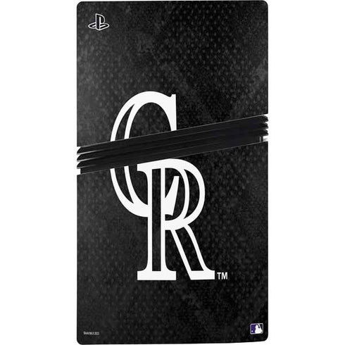 MLB Colorado Rockies Dark Wash PS5 Pro Console Skin