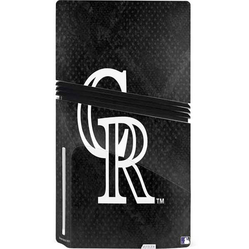 MLB Colorado Rockies Dark Wash PS5 Pro Disk Console Skin