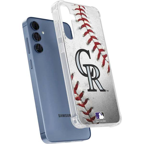 MLB Colorado Rockies Game Ball Galaxy A35 5G Clear Case