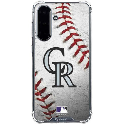 MLB Colorado Rockies Game Ball Galaxy A36 5G Clear Case